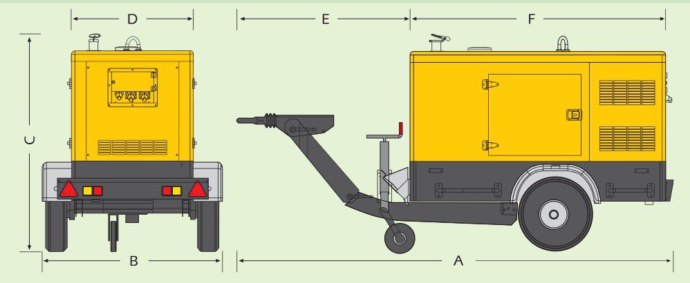 移動型柴油發(fā)電機(jī)組示意圖